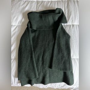 Women’s dark gray cowl neck sweater